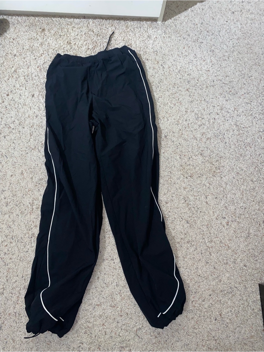 twik Black Joggers with White Piping